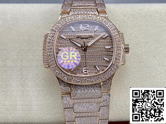 Patek Philippe Aquanaut 7118/1450R-001 1:1 Best Edition GR Factory Gold Diamond Dial