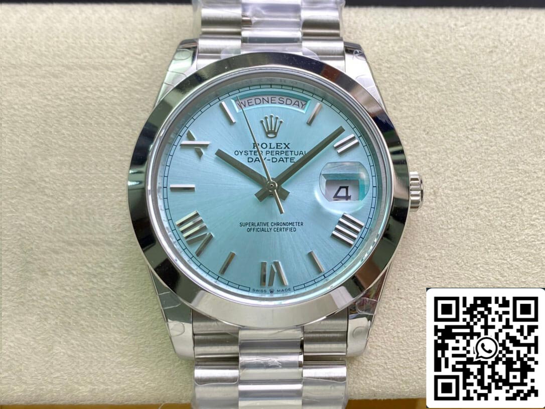 Rolex Day Date M228206-0044 1:1 Meilleure édition EW Factory Cadran bleu glace