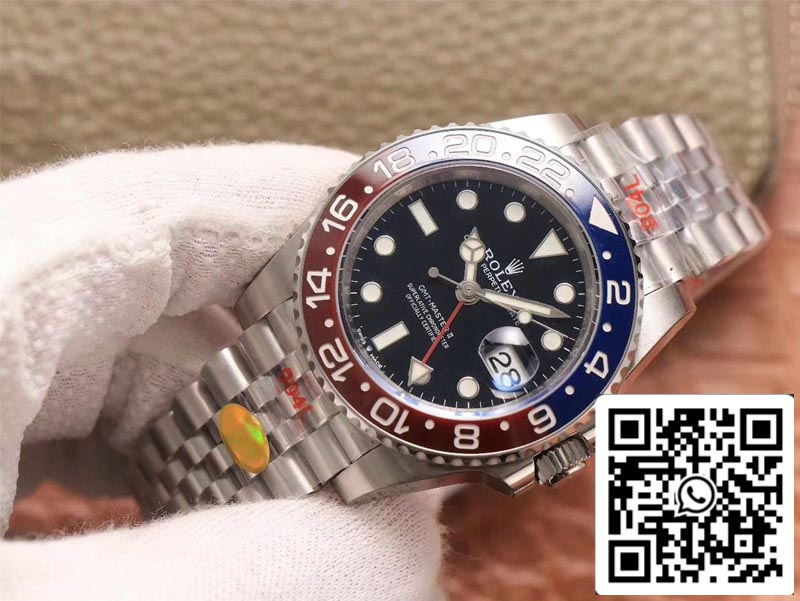 Rolex GMT Master II 126710BLRO-0001 1:1 Meilleure édition Noob Factory Cadran noir Suisse ETA3285