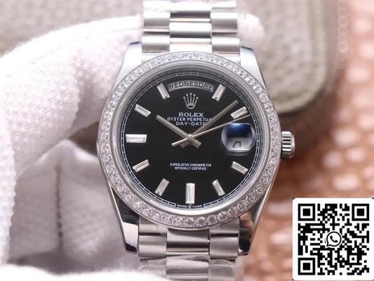 Rolex Day Date M228349RBR-0003 1:1 Meilleure édition EW Factory Cadran noir