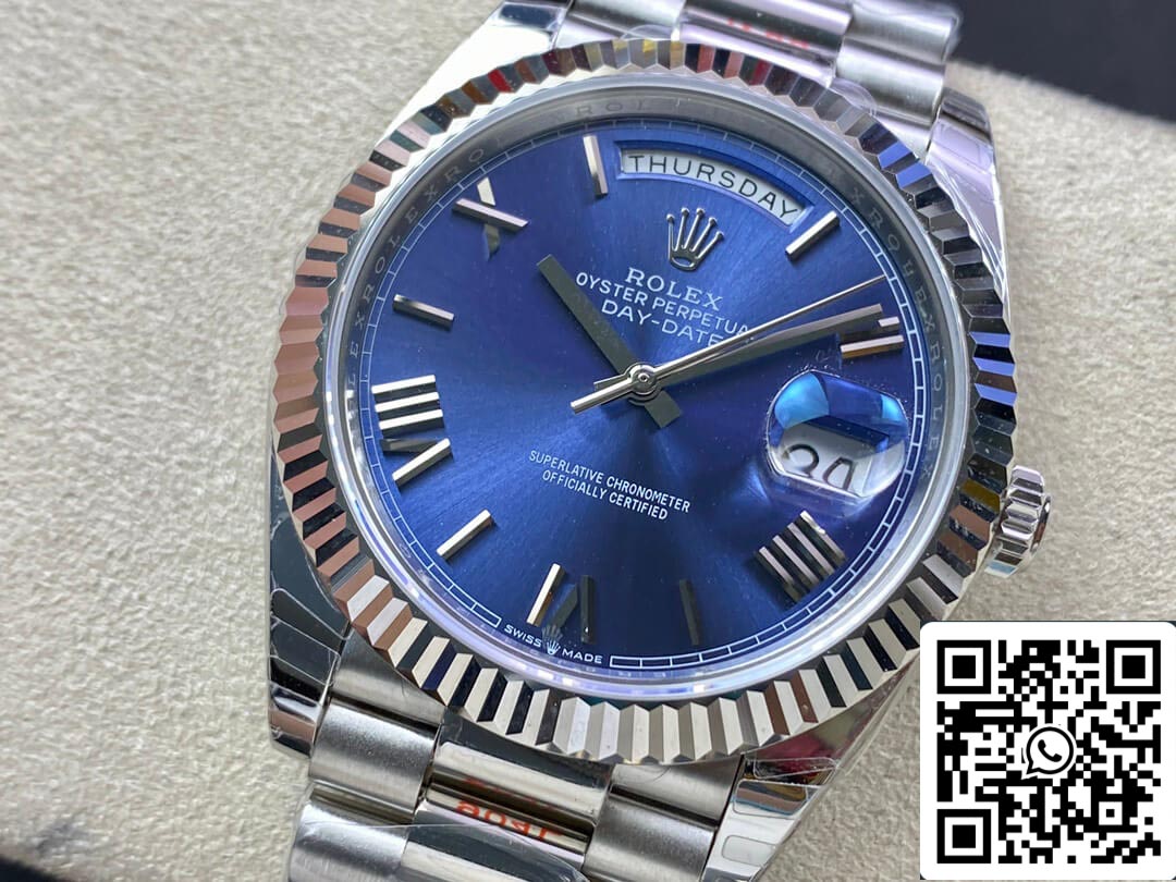 Rolex Day Date M228236-0007 1:1 Best Edition EW Factory Blue Dial