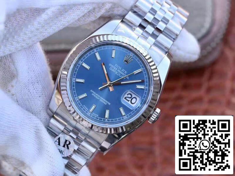 Rolex Datejust 36 mm M126334-0002 AR Factory 1:1 Meilleure édition suisse ETA3135 Cadran bleu