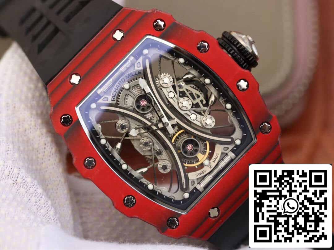 Richard Mille RM53-01 1:1 Best Edition KV Factory TPT Carbon Fiber Black Strap