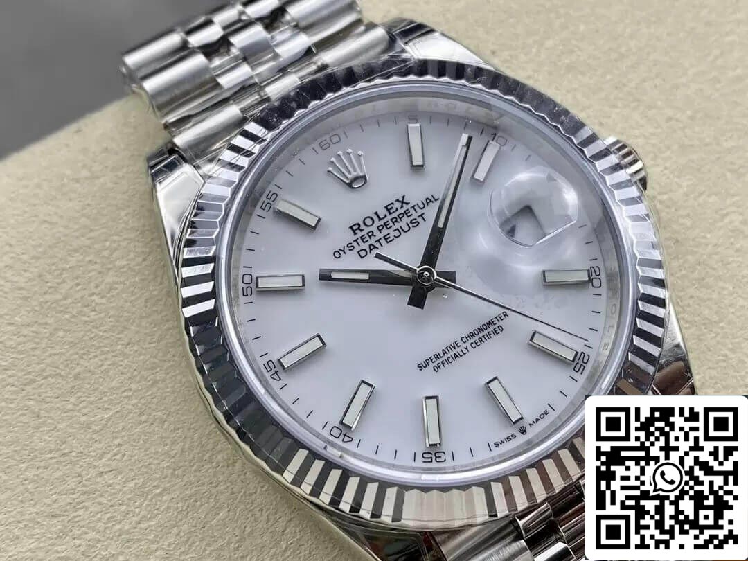 Rolex Datejust M126334-0010 1:1 Best Edition VS Factory Weißes Zifferblatt