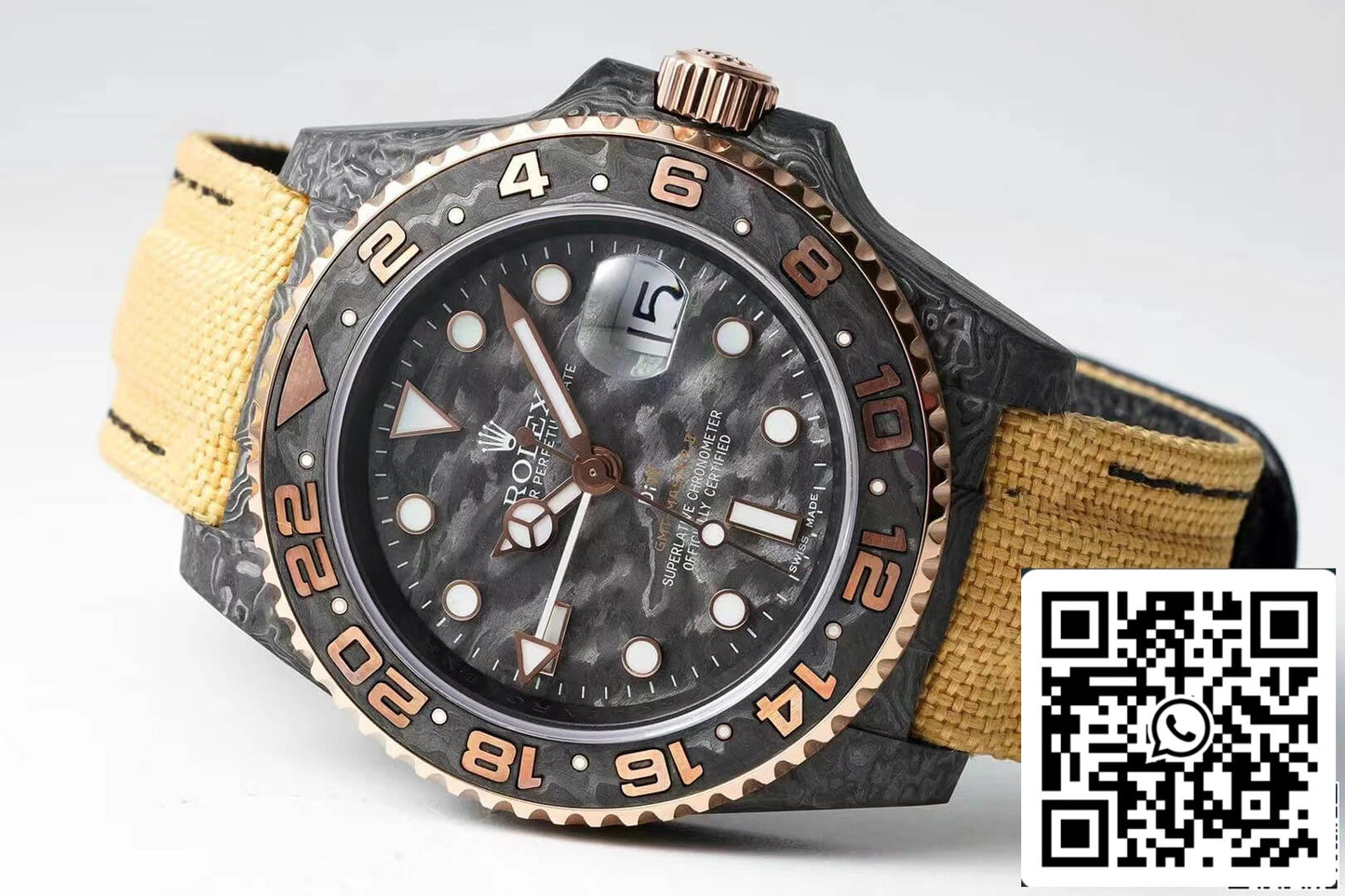 Rolex GMT-MASTER II Diw 1:1 Best Edition braunes Stoffarmband