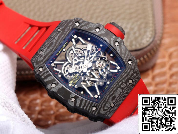 Richard Mille RM35-02 1:1 Best Edition ZF Factory Rotes Kautschukarmband