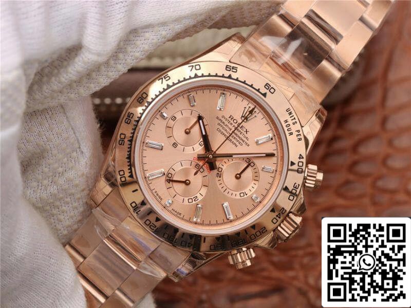 Rolex Daytona Cosmograph 116508 JH Factory 1:1 Meilleure édition suisse ETA4130 Cadran en or rose