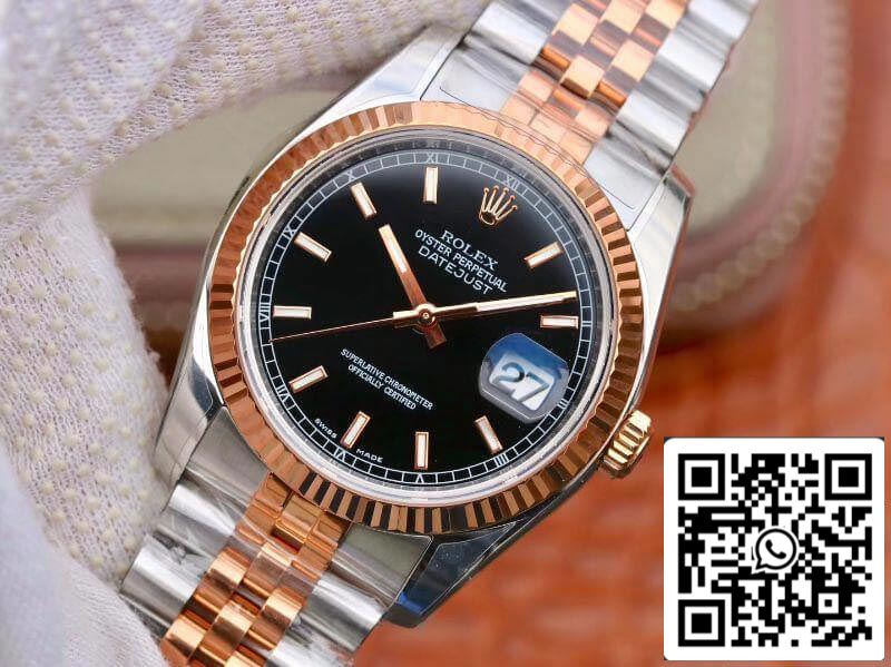 Rolex Datejust 36MM 126201 AR Factory 1:1 Best Edition Swiss ETA3135 Black Dial