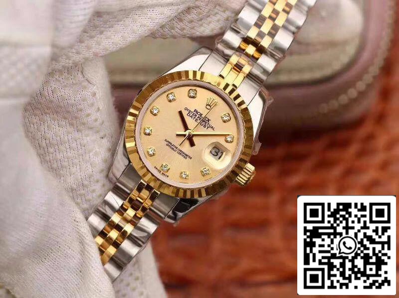 Rolex Lady Datejust 28 mm 1:1 Best Edition Schweizer Original importiertes NH05-Uhrwerk, 18-karätiges Goldzifferblatt
