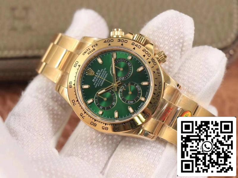 Rolex Daytona M116508-0013 1:1 Meilleure édition Noob Factory Cadran vert Suisse ETA4130