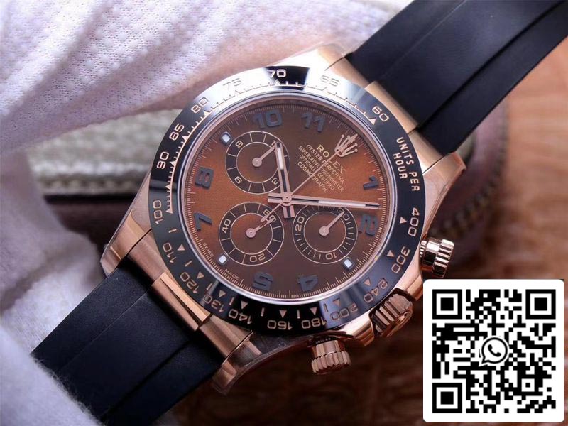 Rolex Daytona M116515LN-0015 1:1 Meilleure édition Noob Factory Cadran marron Suisse ETA4130