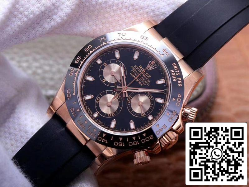 Rolex Daytona M116515LN-0017 1:1 Meilleure édition Noob Factory Cadran noir Suisse ETA4130