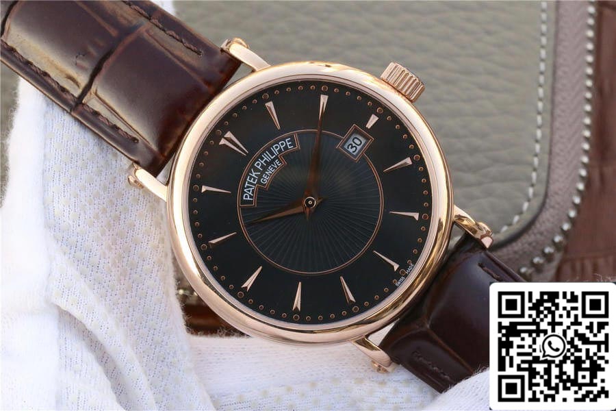 Patek Philippe Calatrava 1:1 Best Edition ZF Factory Rose Gold Leather Strap