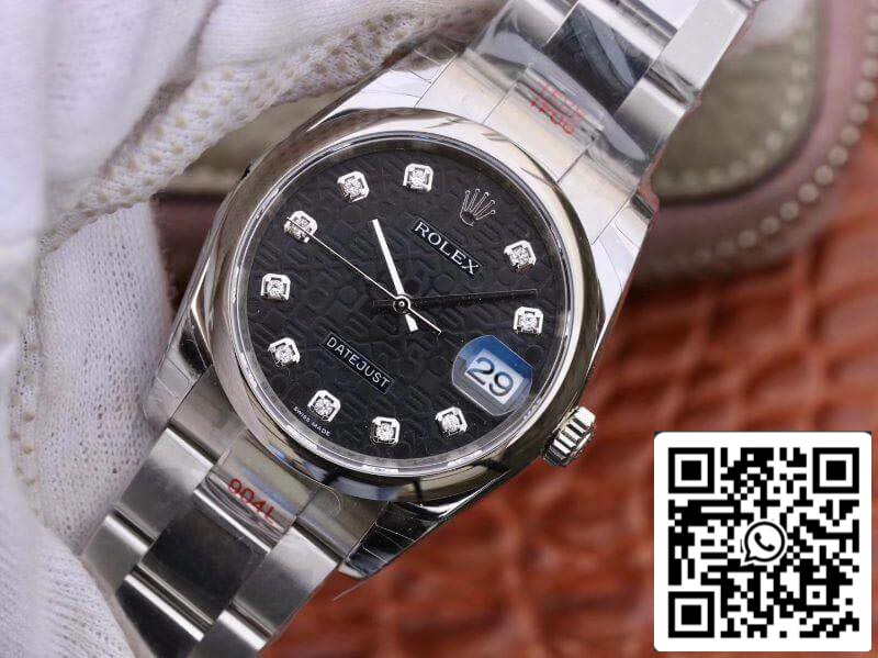 Rolex DateJust 116200 DJ Factory 1:1 Best Edition Swiss ETA2836 Black Computer Dial