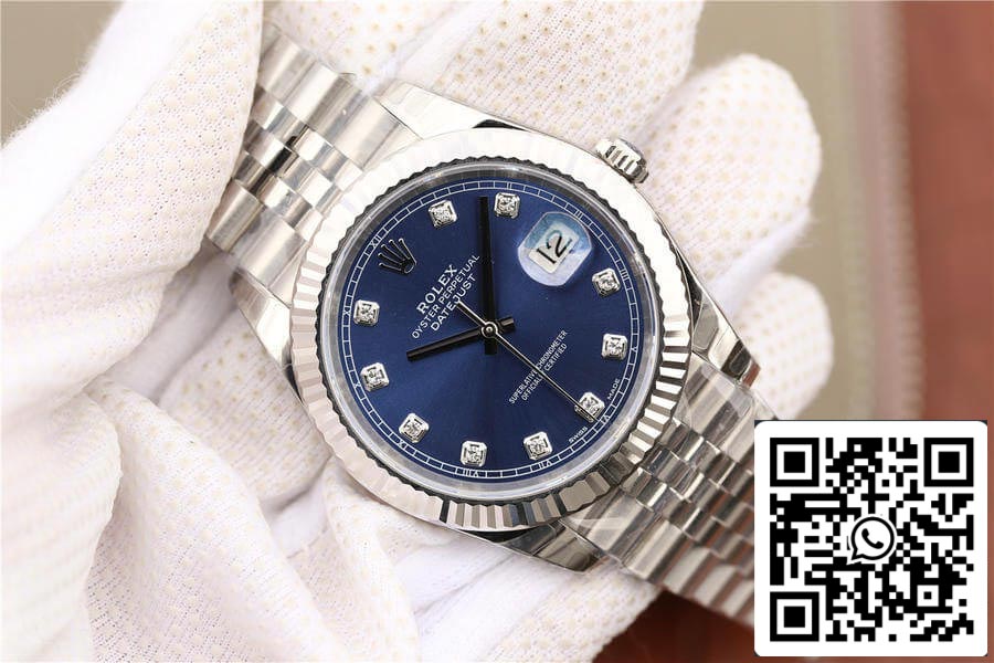 Rolex Datejust M126334-0016 1:1 Meilleure édition EW Factory Cadran bleu diamant