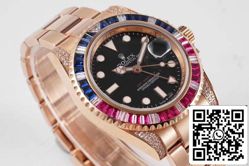 Rolex GMT Master II 116759 SAru 1:1 Meilleure édition ROF Factory Or Rose Suisse ETA2836