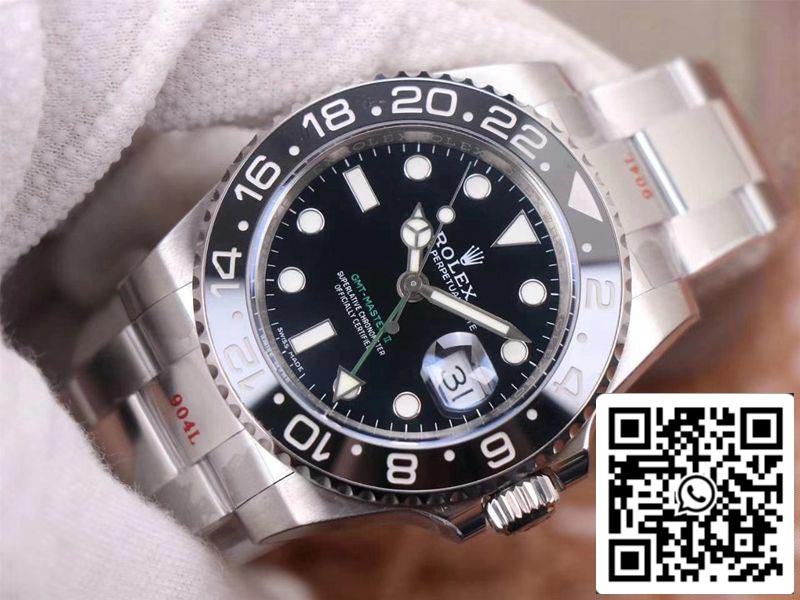 Rolex GMT Master II 116710LN-78200 1:1 Meilleure édition Noob Factory V11 Cadran noir Suisse ETA3186