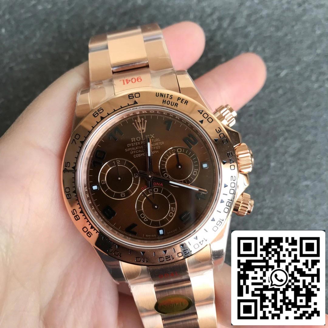 Rolex Daytona m116505-0011 1:1 meilleure édition Noob Factory cadran marron