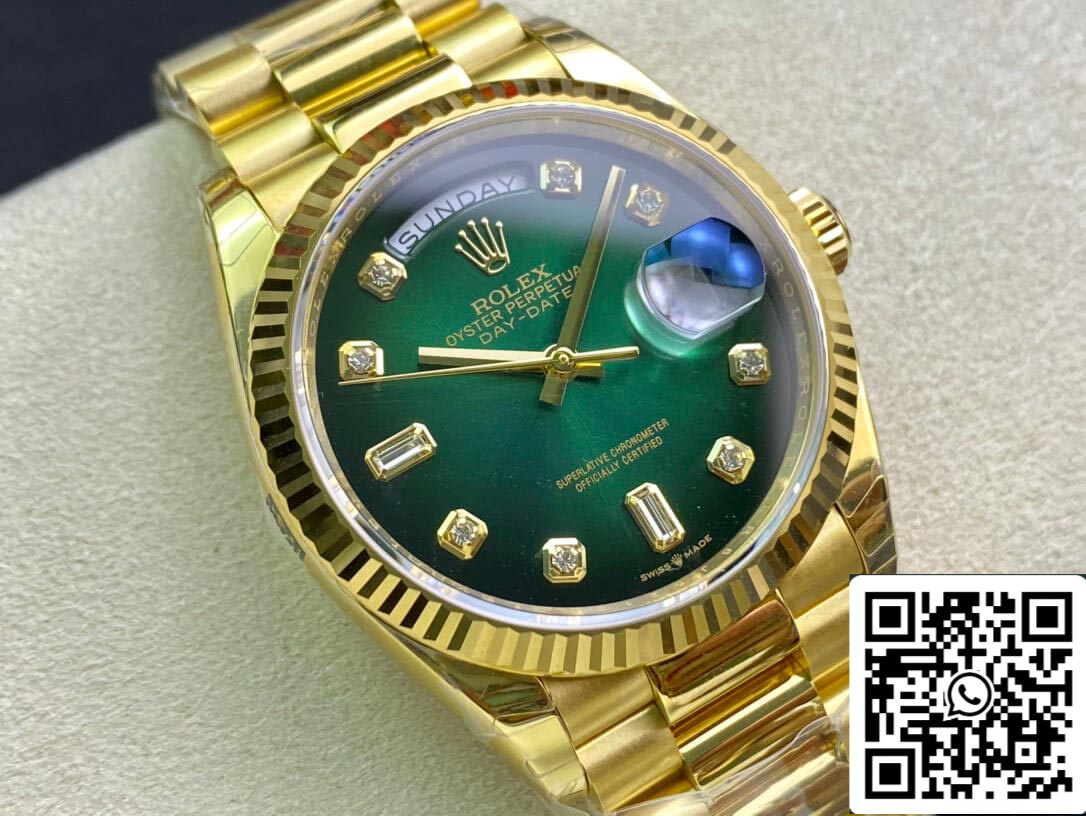 Rolex Day Date M128238-0069 1:1 Best Edition EW Factory, grünes Zifferblatt, Schweizer ETA3255