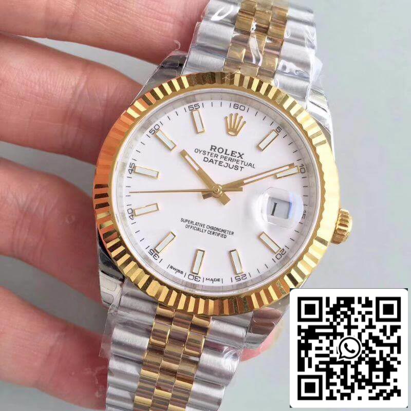 Rolex Datejust M126333-0016 EW Factory Mechanical Watches 1:1 Best Edition Swiss ETA3255 White Dial