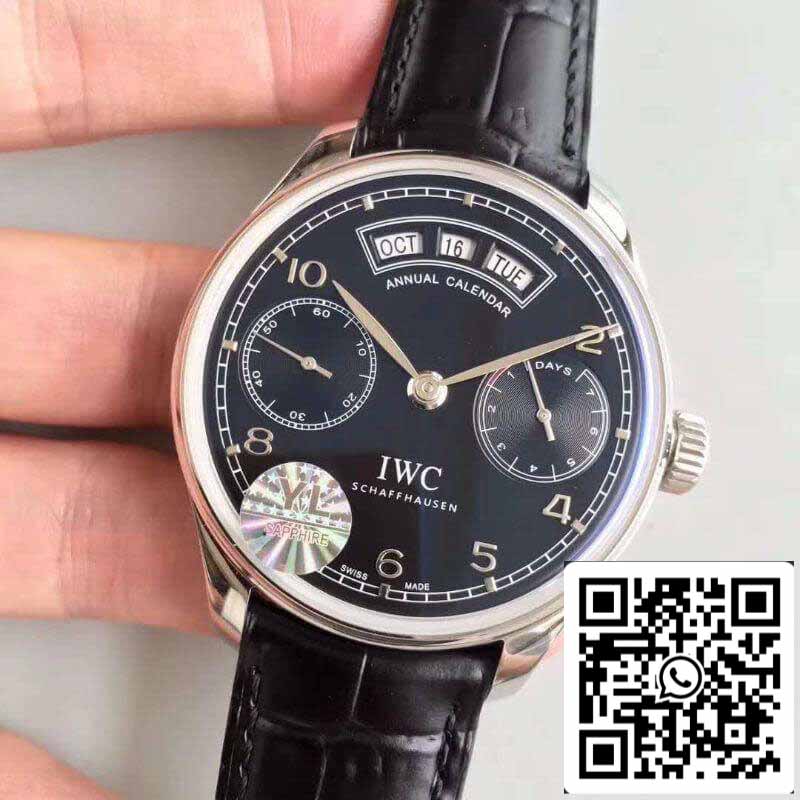 IWC Portugieser Annual Calendar IW503502 YL Factory 1:1 Best Edition Swiss ETA52850 Black Dial