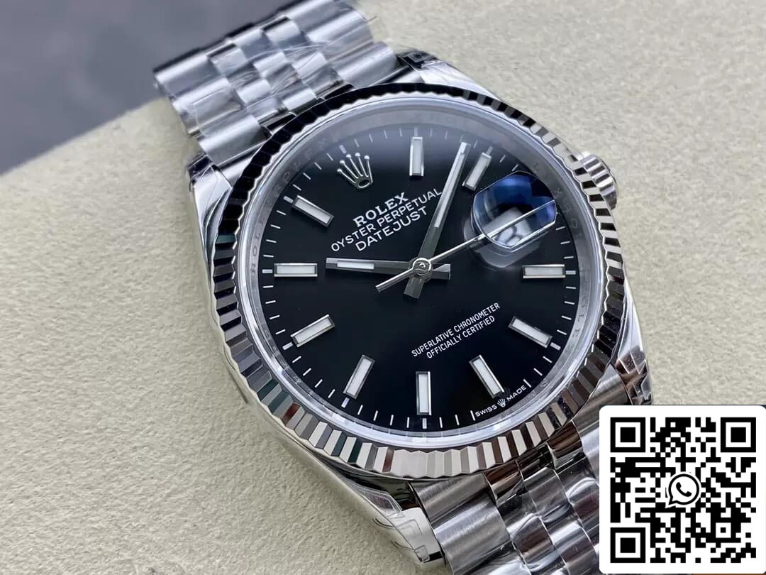 Rolex Datejust M126234-0015 36MM 1:1 Meilleure édition VS Cadran noir d'usine