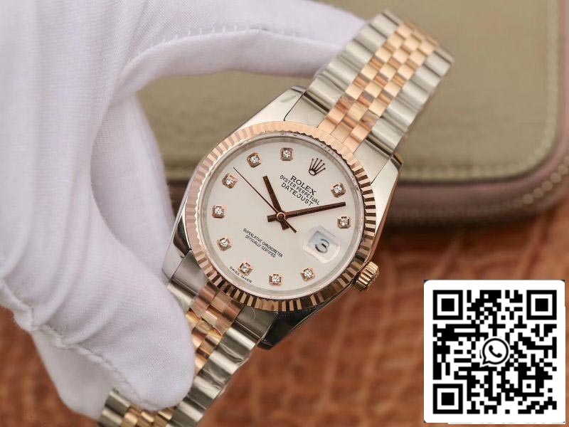 Rolex Datejust 36 mm en acier inoxydable bicolore GM Factory 1: 1 Meilleure édition suisse enveloppée d'or 18 carats ETA3135