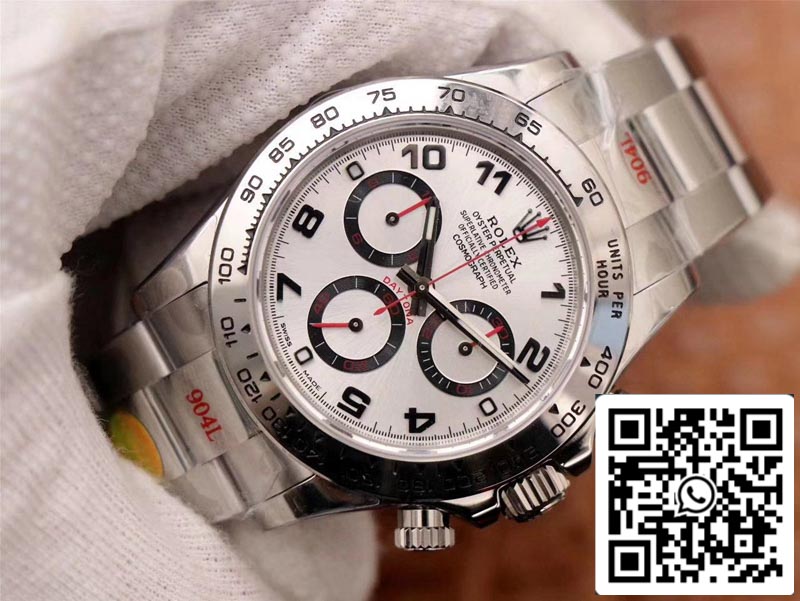 Rolex Daytona Cosmograph 116509-78599 1:1 Meilleure édition Noob Factory Cadran blanc Suisse ETA4130