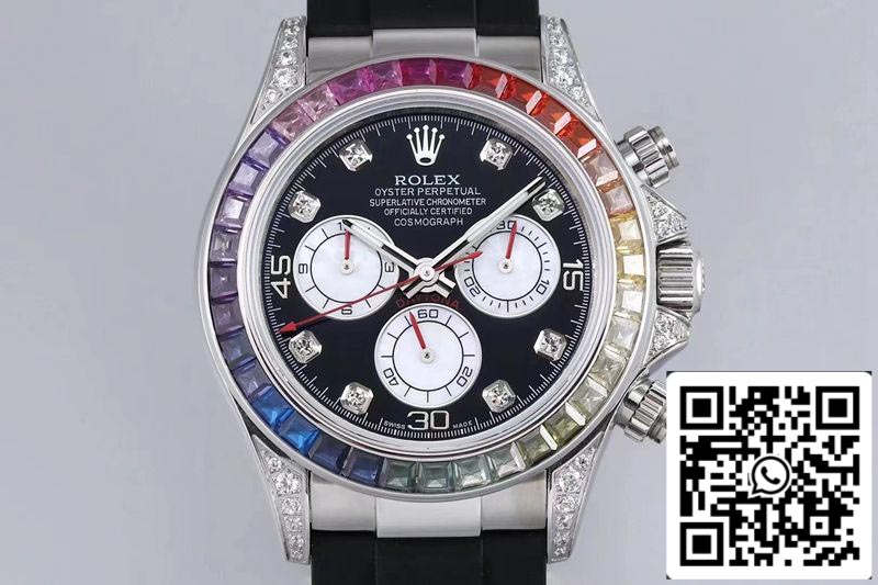 Rolex Daytona 116599RBOW 1:1 Meilleure édition BL Factory Cadran noir Suisse ETA4130