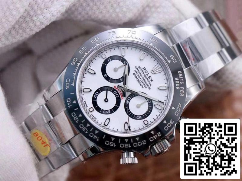 Rolex Cosmograph Daytona M116500LN-0001 1:1 Best Edition Noob Factory, weißes Zifferblatt, Schweizer ETA4130