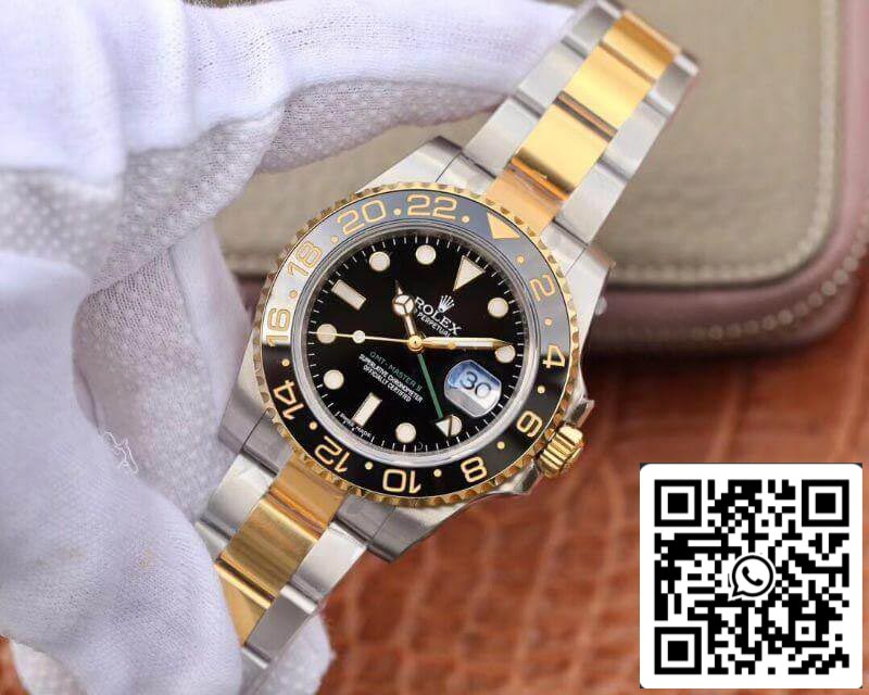 Rolex GMT Master II 116713 LN 40 mm EW Factory 1:1 Meilleure édition suisse ETA2836 Bracelet bicolore en acier inoxydable