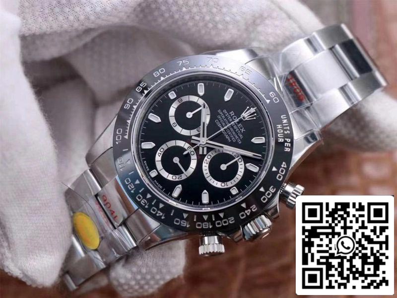 Rolex Cosmograph Daytona M116500LN-0002 1:1 Best Edition Noob Factory Schwarzes Zifferblatt Schweizer ETA4130