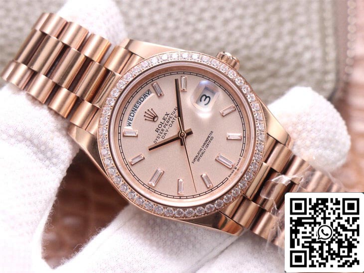 Rolex Day Date M228345RBR-0007 1:1 Best Edition EW Factory Rose Gold