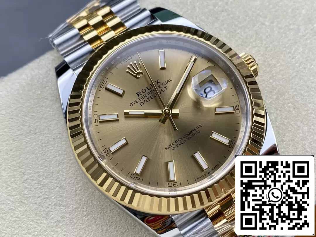 Rolex Datejust 41MM M126333-0010 1:1 Meilleure édition Clean Factory Cadran Champagne