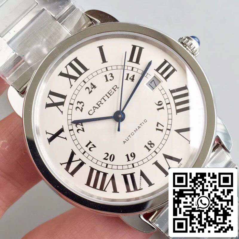 Ronde Solo De Cartier W670101 ZF Factory Men Watches 1:1 Best Edition Swiss ETA9015 White Dial