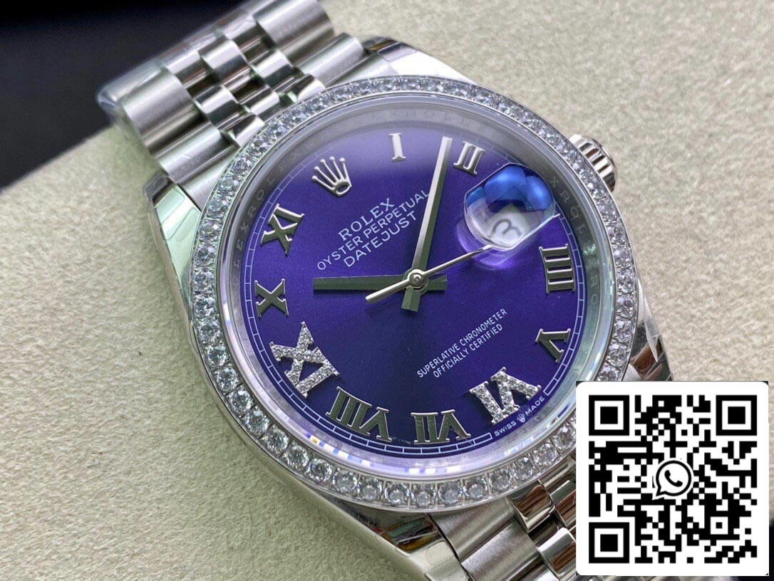 Rolex Datejust M126284RBR-0013 1:1 Meilleure édition EW Factory Cadran violet