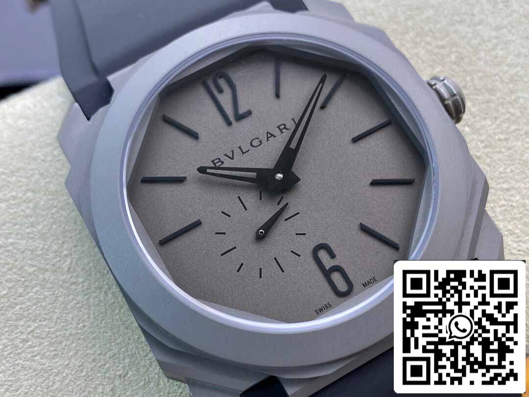 Bvlgari Octo Finissimo 1:1 Meilleure édition BV Factory V2 Bracelet en caoutchouc