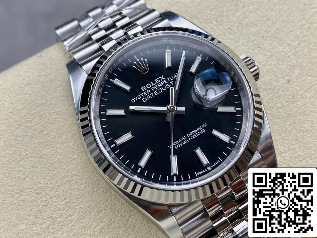 Rolex Datejust M126234-0015 36 mm 1:1 Best Edition Clean Factory schwarzes Zifferblatt