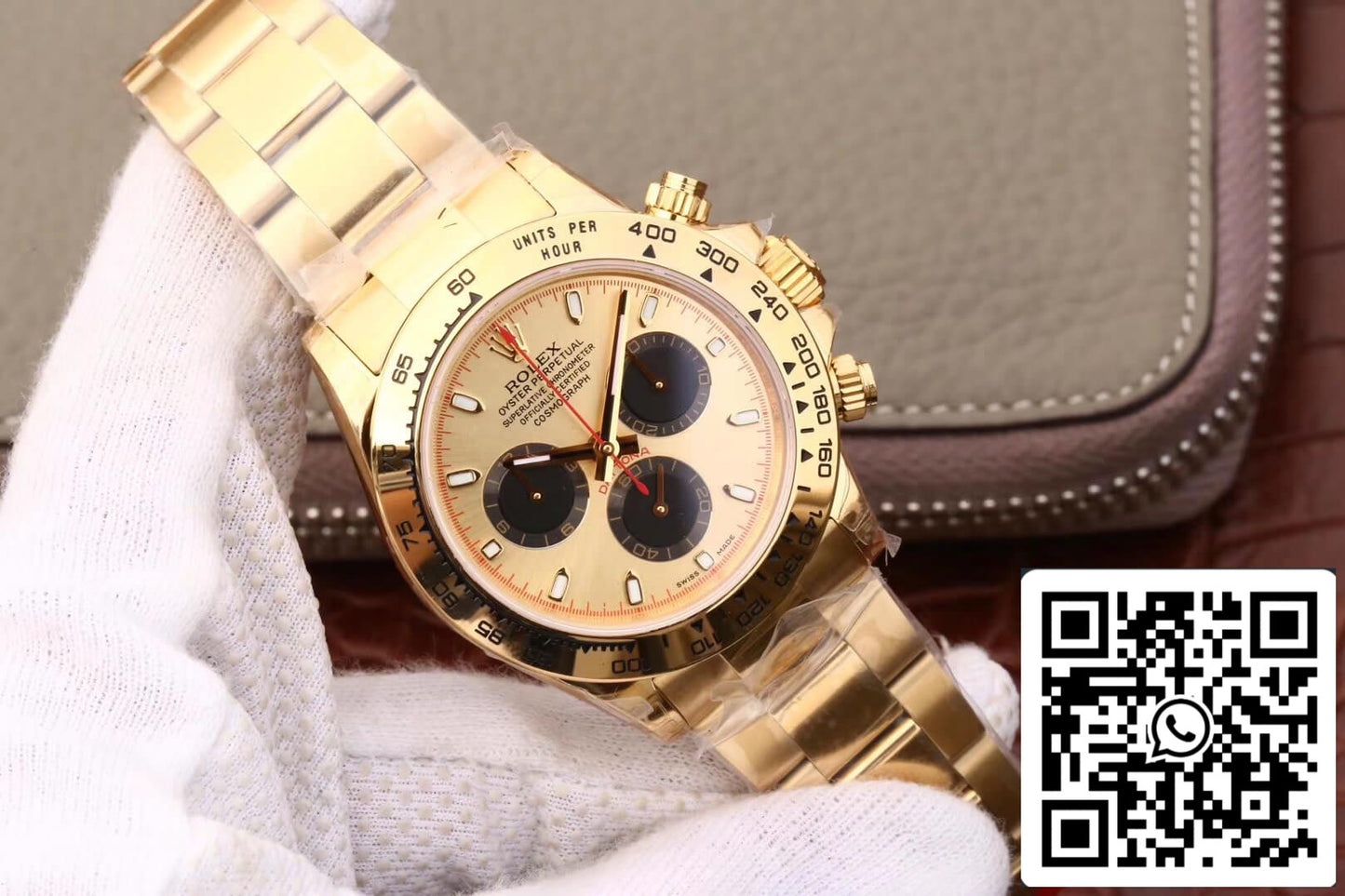 Rolex Daytona 116508 1:1 Meilleure édition JH Factory Or jaune Noir Chronographe