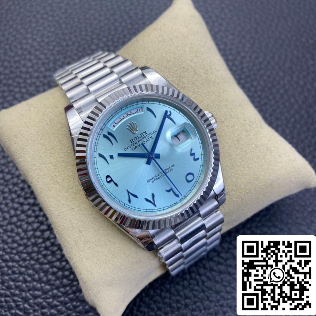 Rolex Day Date 1:1 Best Edition BP Factory Middle East Custom Ice Blue Dial