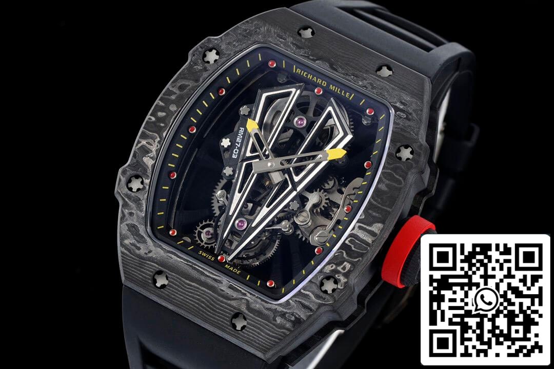 Richard Mille RM27-03 Rafael Nadal Tourbillon 1:1 Best Edition RM Factory schwarzes Kautschukarmband