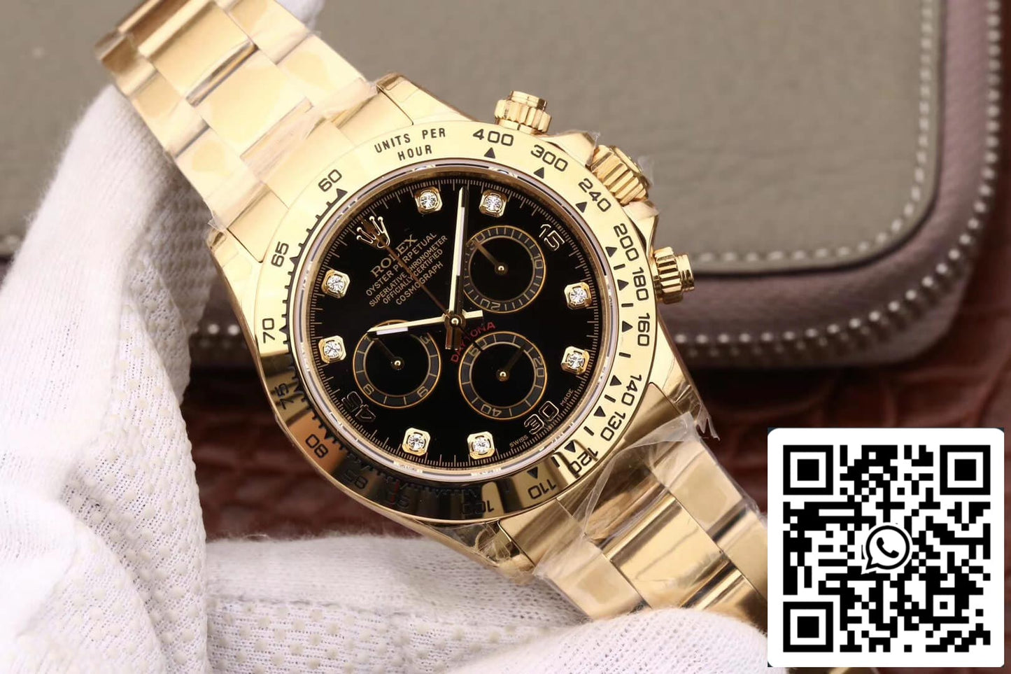 Rolex Daytona Cosmograph M116508-0008 1:1 Meilleure édition JH Factory Cadran en or jaune et diamants