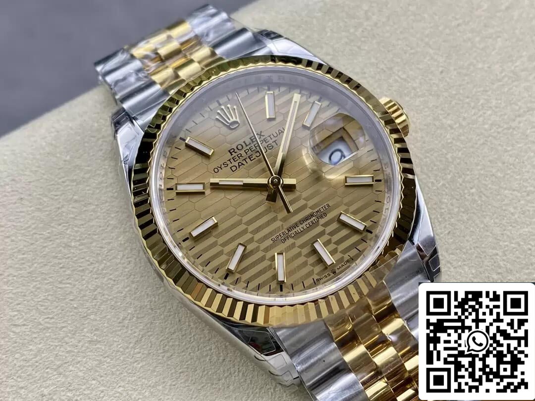 Rolex Datejust M126233-0039 36MM 1:1 Meilleure édition VS Cadran Or Usine