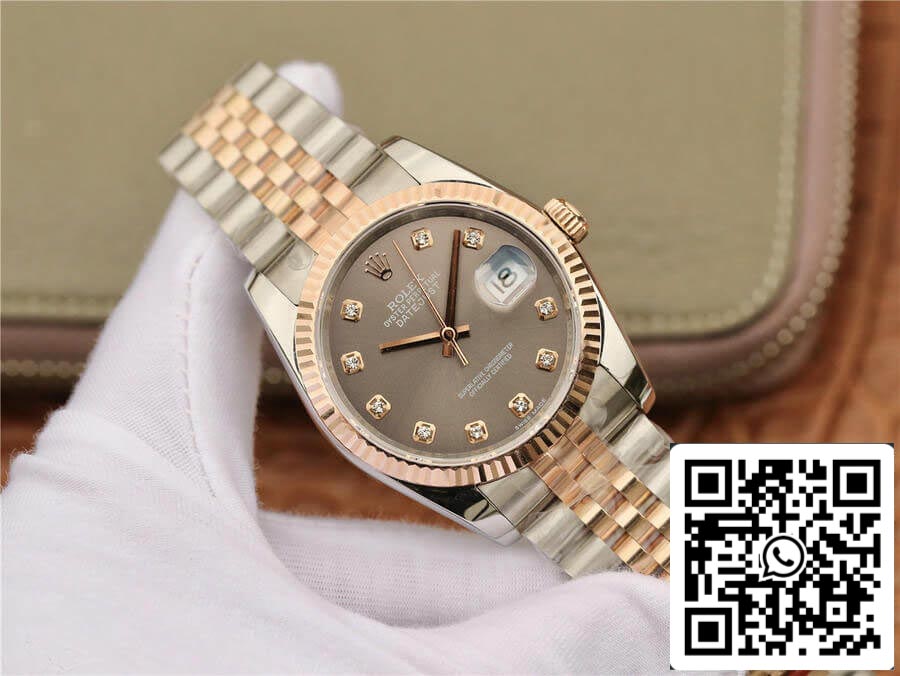 Rolex Datejust 116231 1:1 Meilleure édition GM Factory Cadran serti de diamants