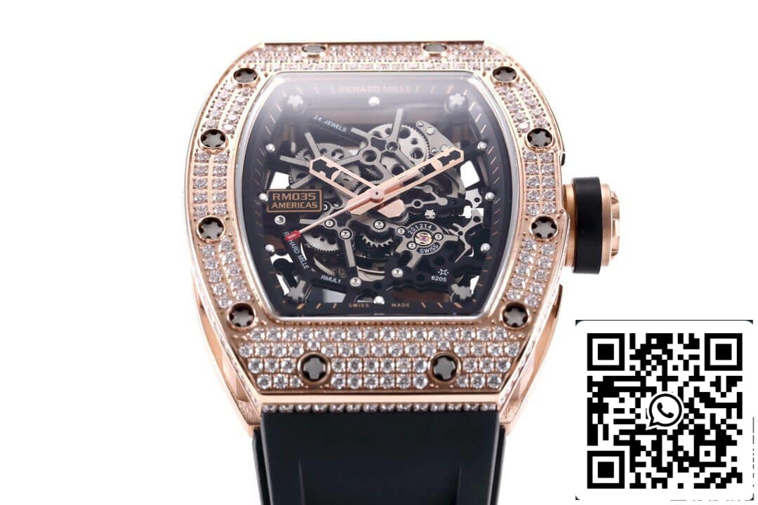 Richard Mille RM035 Americas 1:1 Best Edition KV Factory Diamond Case