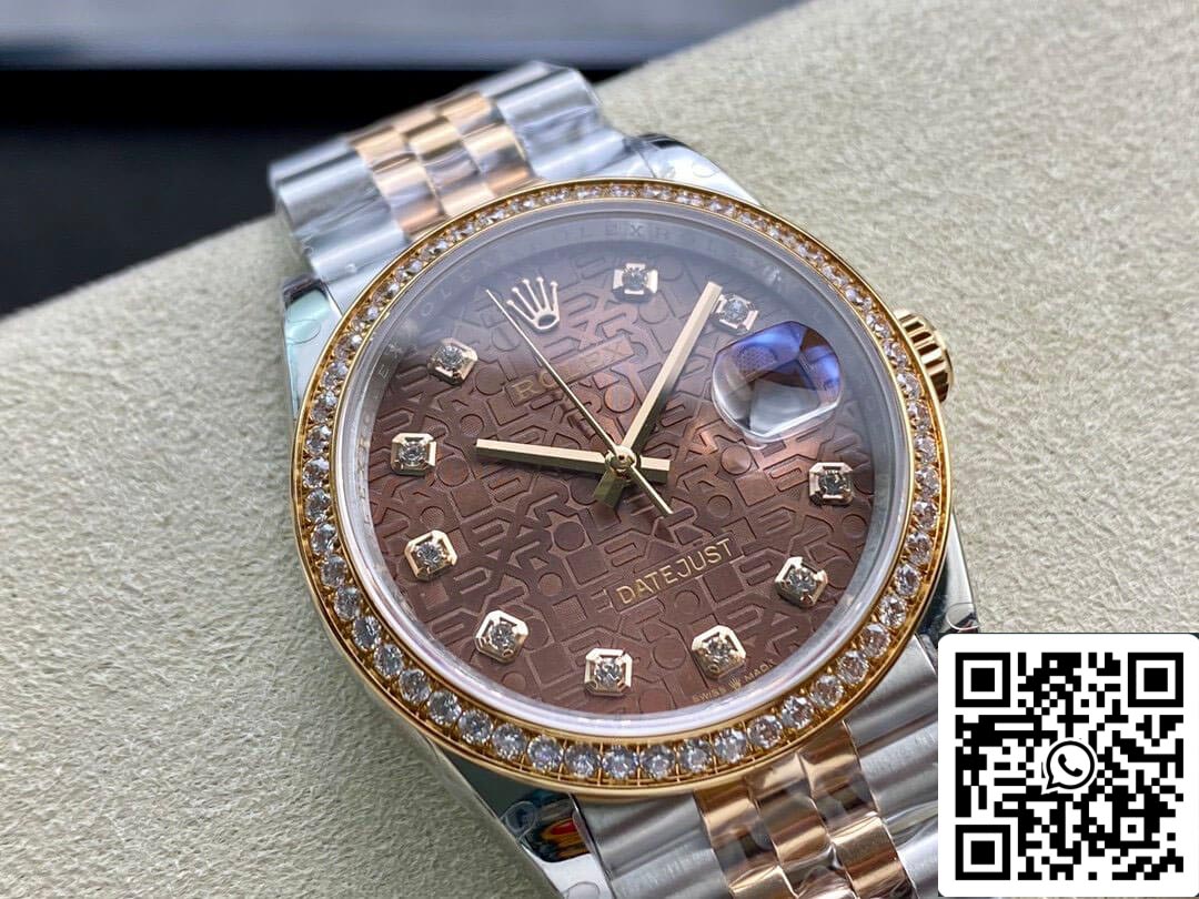 Rolex Datejust M126281RBR-0013 1:1 Meilleure édition BP Factory Cadran marron