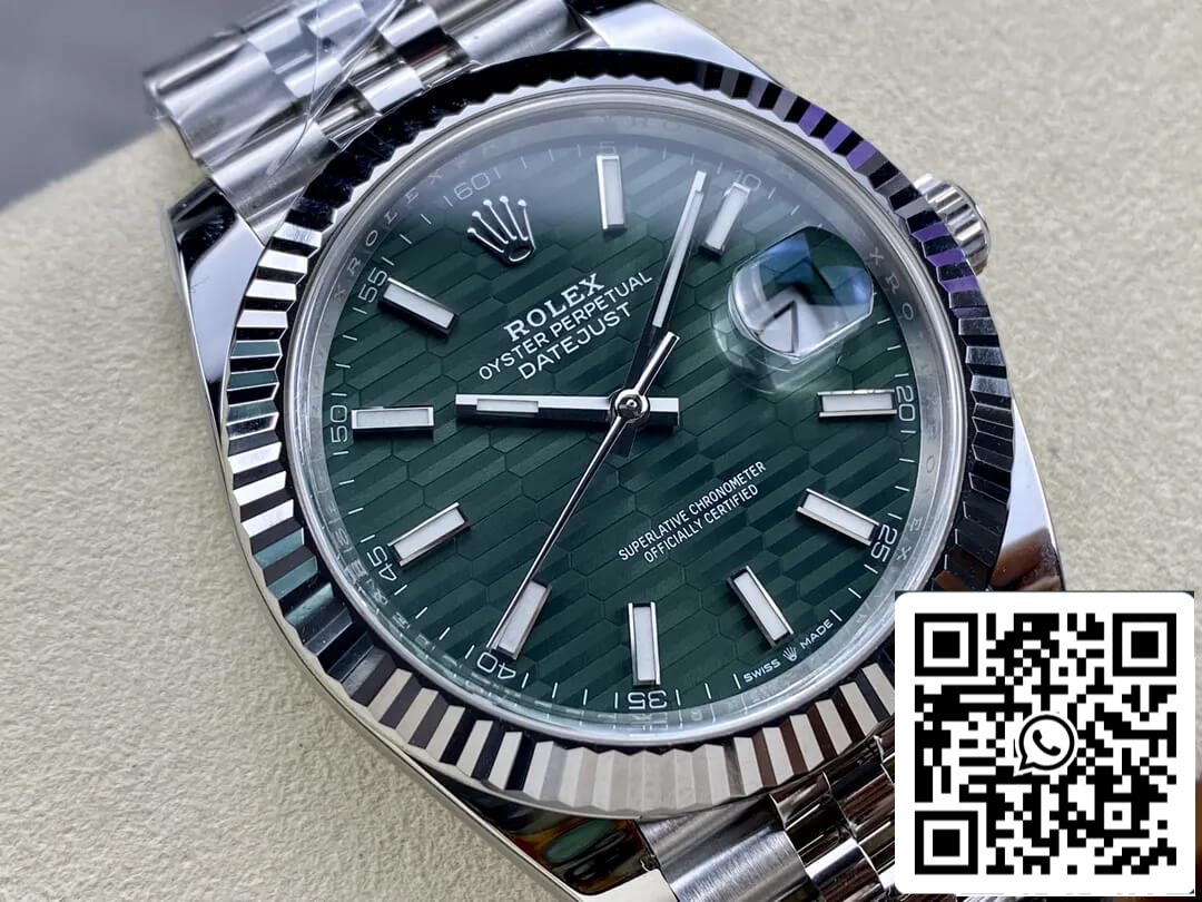 Rolex Datejust 41 Montre automatique pour homme avec cadran vert menthe 126334-0030 Meilleure édition 1:1 CF