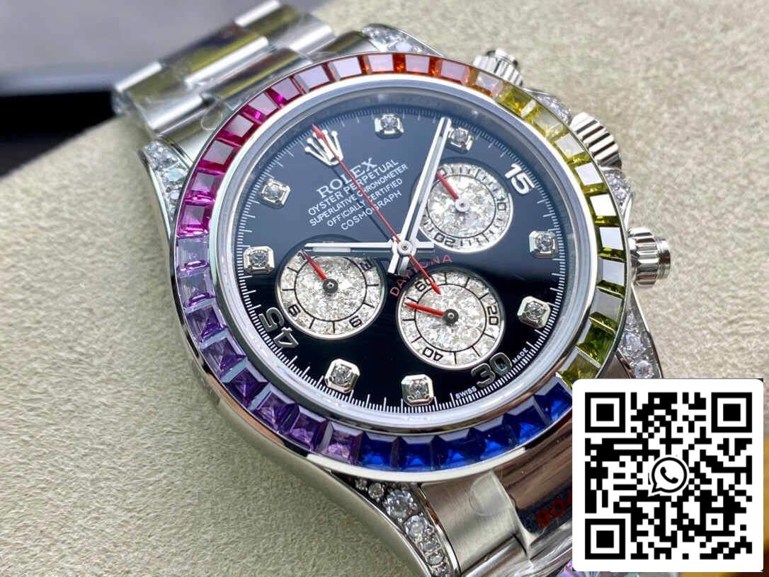 Rolex Daytona Cosmograph 116599 RBOW 1:1 Meilleure édition JH Factory Cadran noir