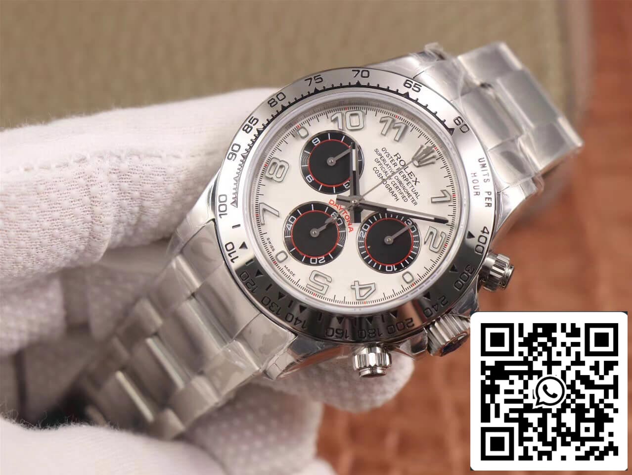 Rolex Daytona Cosmograph 116509 1:1 Meilleure édition JH Factory Or blanc 18 carats