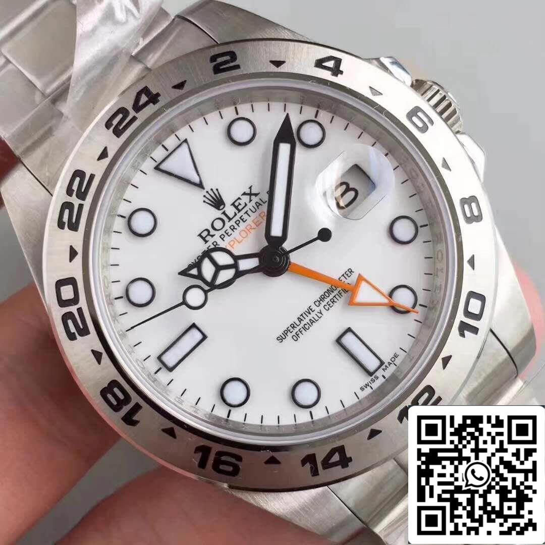 Rolex Explorer II 216570 Noob Factory 1:1 Meilleure édition suisse ETA3187 Cadran blanc